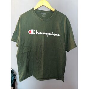 Champion Authentic Athleticwear Mens XL Olive Green Crew Neck T Shirt‎